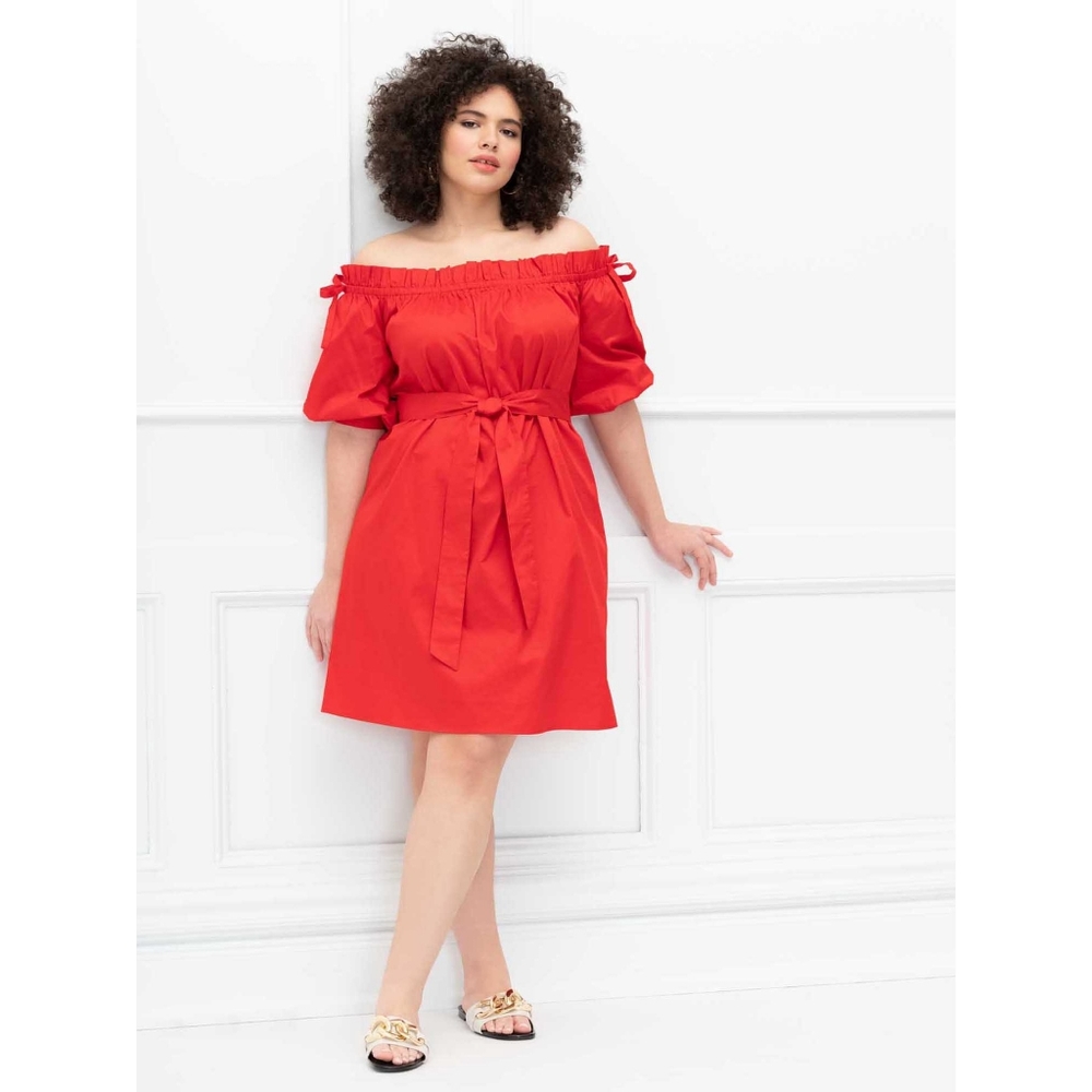 Eloquii elements trapeze red dress